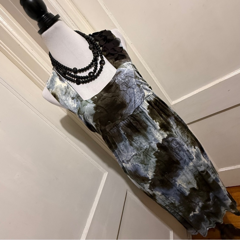 New with tags! Simply Vera Vera Wang Blue and Brown Tie-dye Dress - Picture 9 of 14